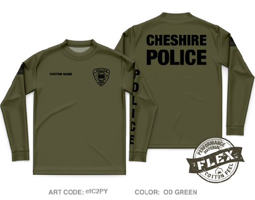 CUSTOM Cheshire Police Department Core Men's LS Flex Performance Tee - efC2PY