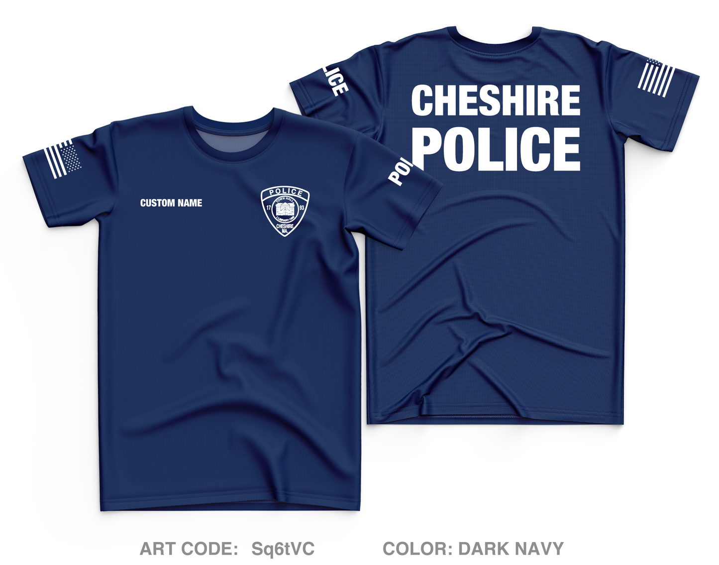 CUSTOM Cheshire Police Department Core Men's SS Performance Tee - Sq6tVC