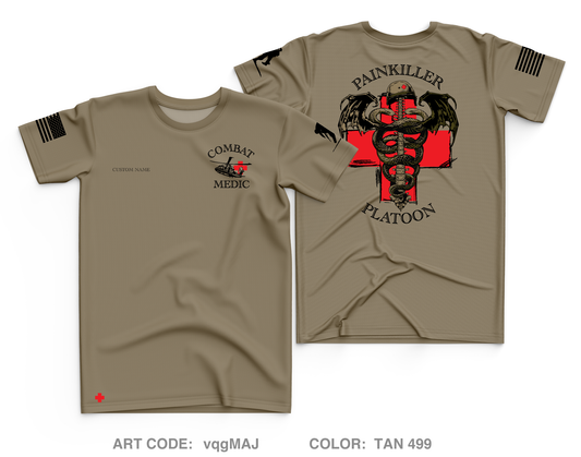 CUSTOM HHC 1-114th IN BN Medical Platoon Core Men's SS Performance Tee - vqgMAJ