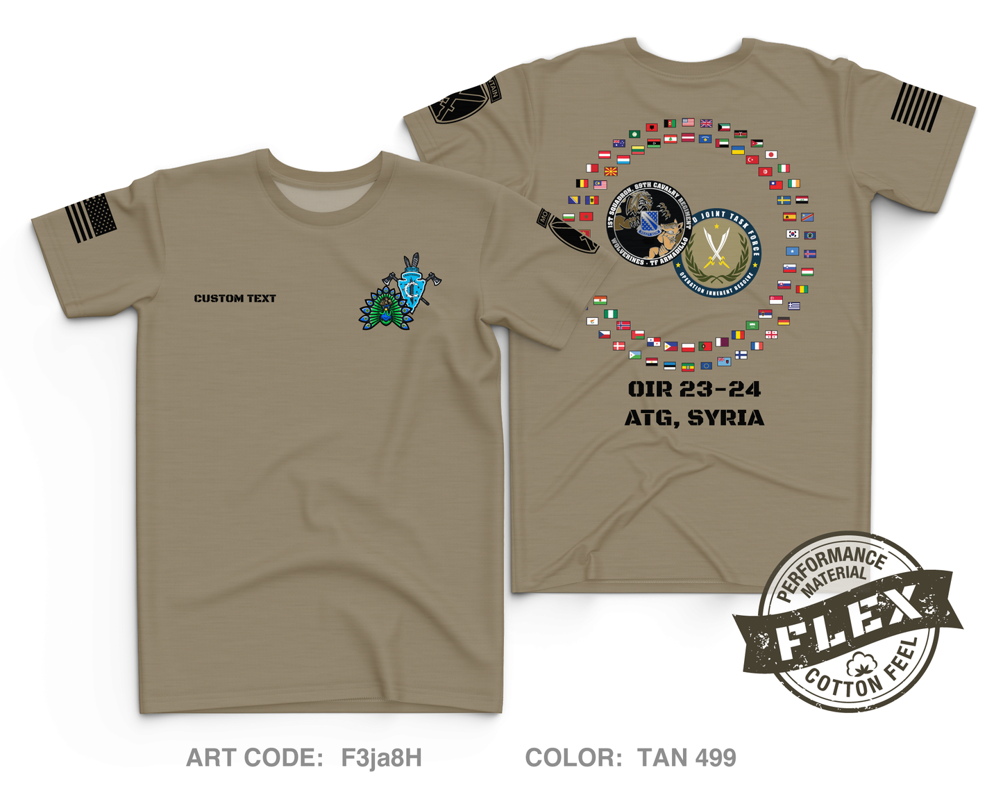 Custom 2|C|1-89 CAV Core Men's SS Flex Performance Tee - F3ja8H