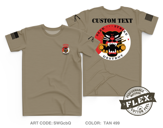 CUSTOM Destroyer Troop 2-15 CAV Core Men's SS Flex Performance Tee - SWGcbQ