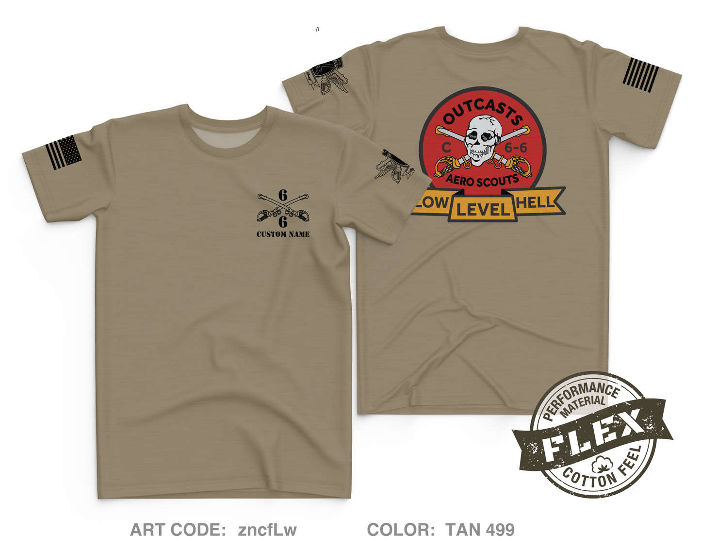 CUSTOM Charlie Troop Core Men's SS Flex Performance Tee - zncfLw