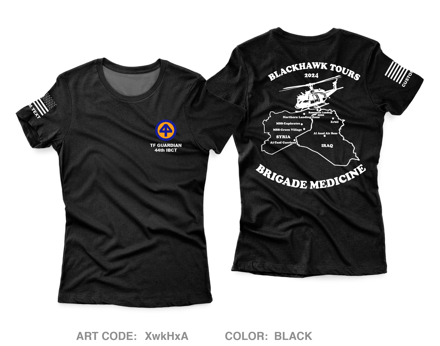 CUSTOM HHC 44Th IBCT (Medical Section) Core Women's SS Performance Tee - XwkHxA