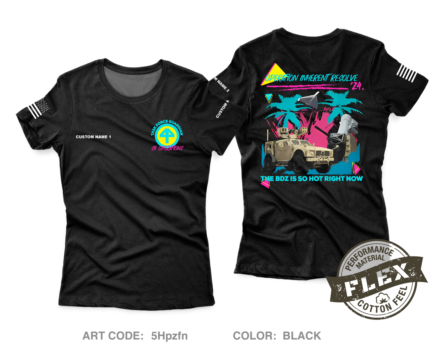 CUSTOM 44IBCTS3 Core Women's SS Flex Performance Tee - 5Hpzfn