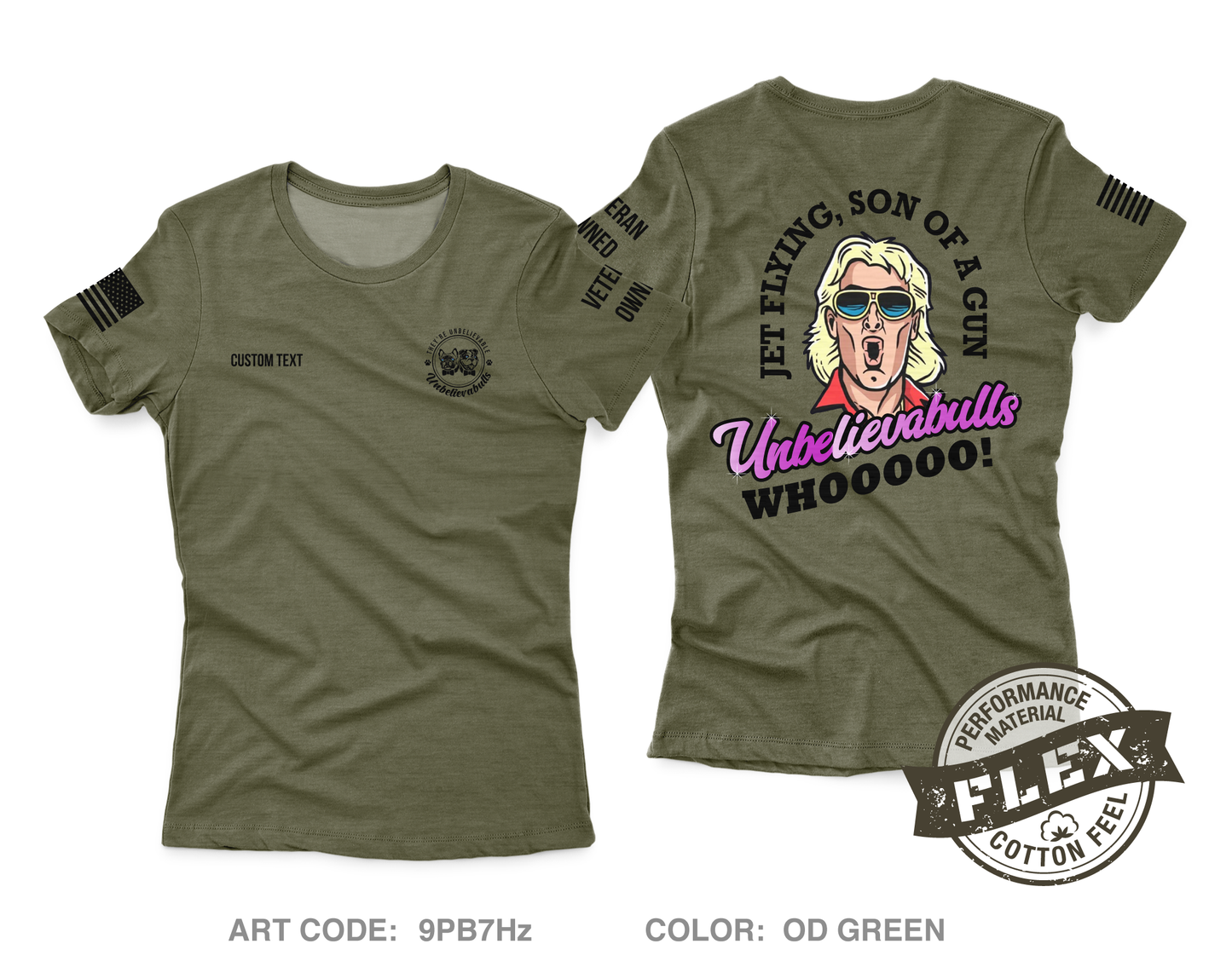 Custom Unbelievabulls Women's SS Flex Performance Tee - 9PB7Hz