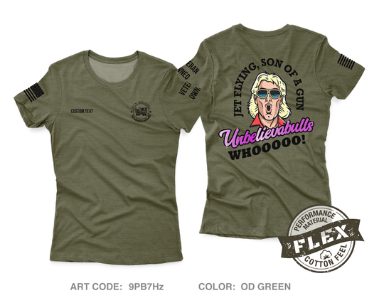 Custom Unbelievabulls Women's SS Flex Performance Tee - 9PB7Hz