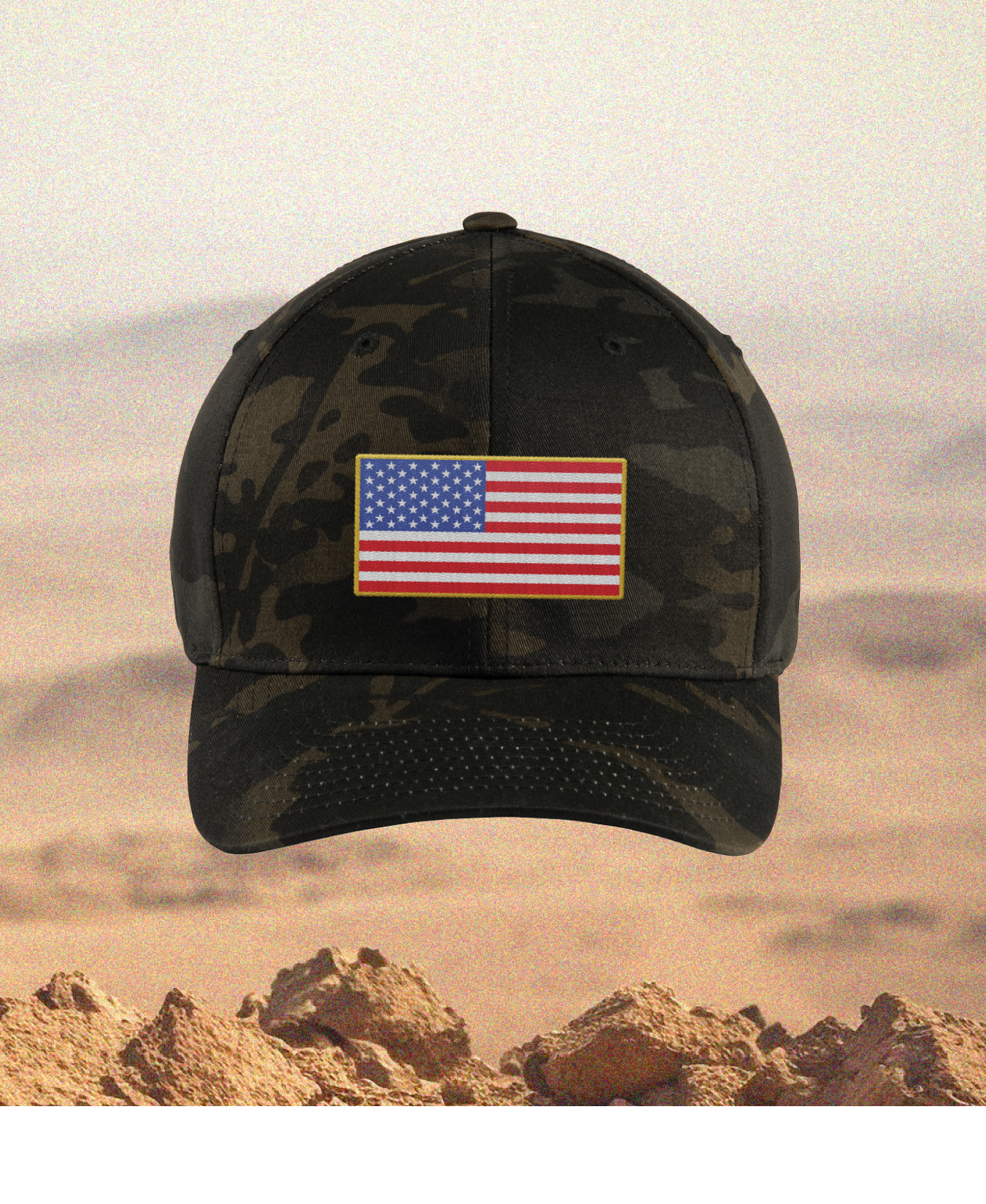 Emblem Flag Series Embroidered Flexfit Cap - Color Flag