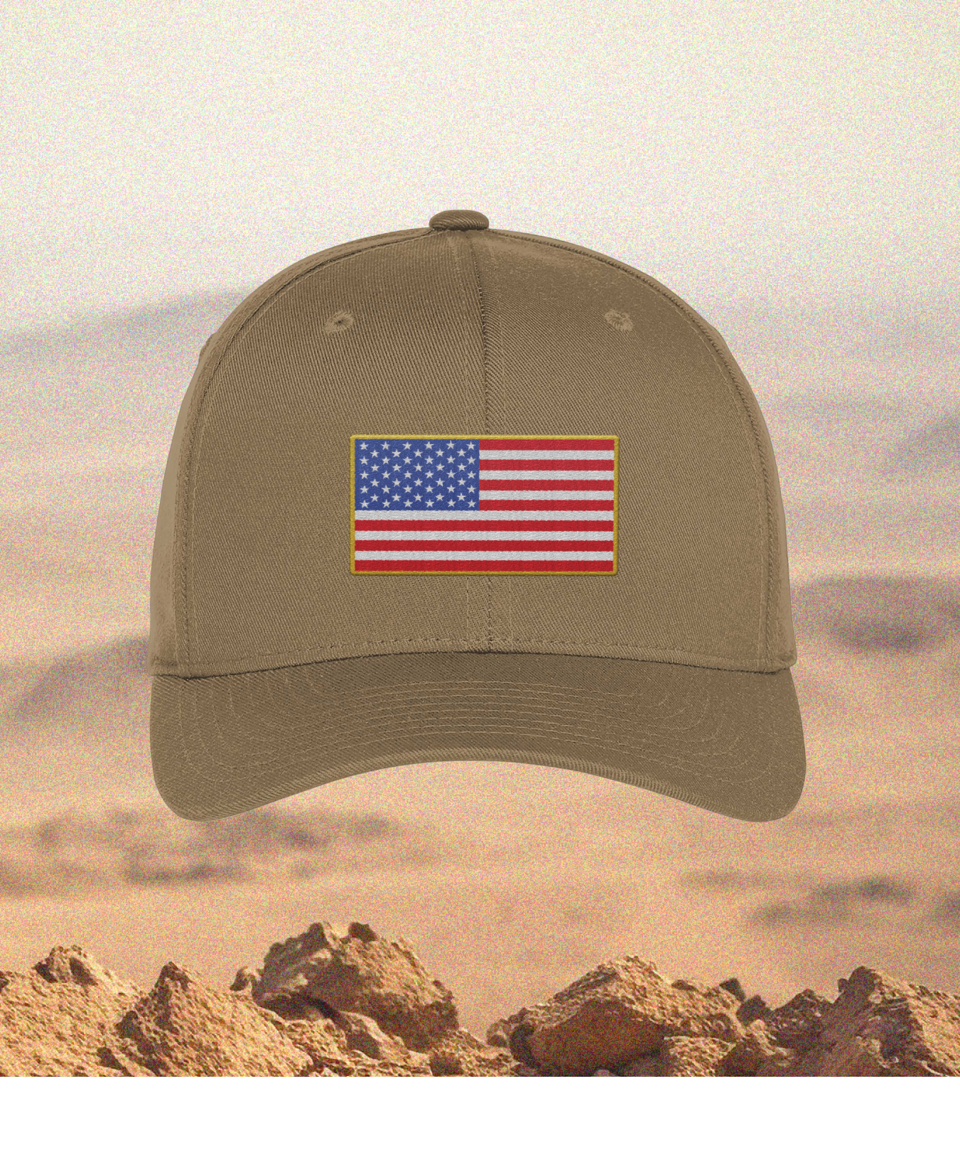 Emblem Flag Series Embroidered Flexfit Cap - Color Flag