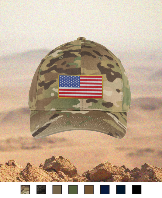 Emblem Flag Series Embroidered Flexfit Cap - Color Flag