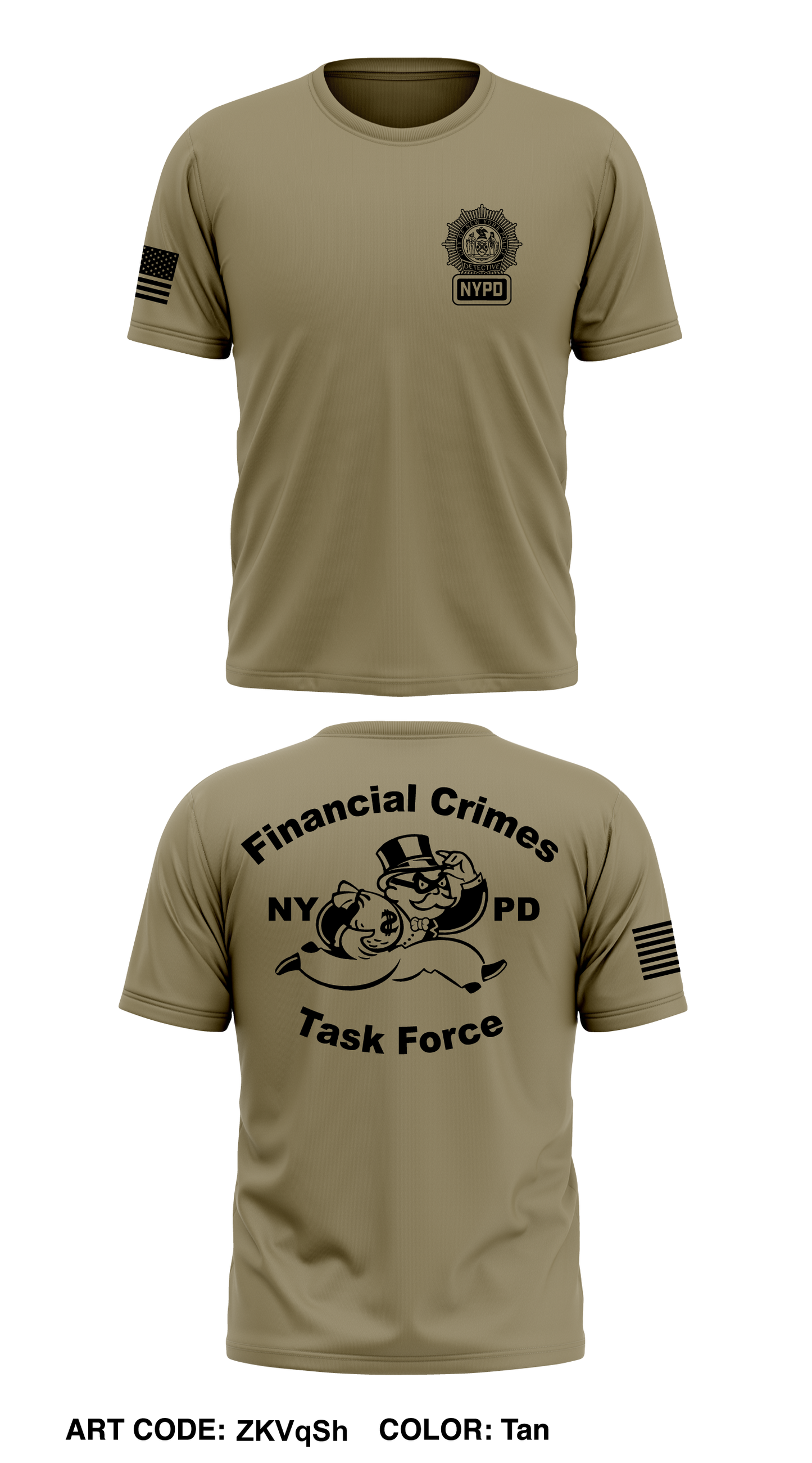 FINANCIAL CRIMES TASK FORCE Core Men's SS Performance Tee