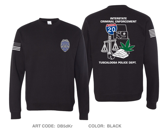 Interstate criminal enforcement Comfort Unisex Crewneck Sweatshirt - DB5dKr