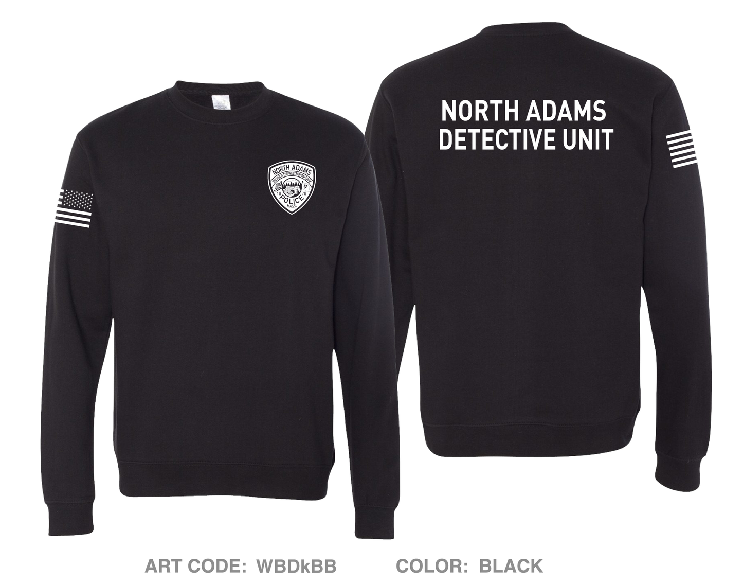 North Adams Police Detective Unit Comfort Unisex Crewneck Sweatshirt - WBDkBB