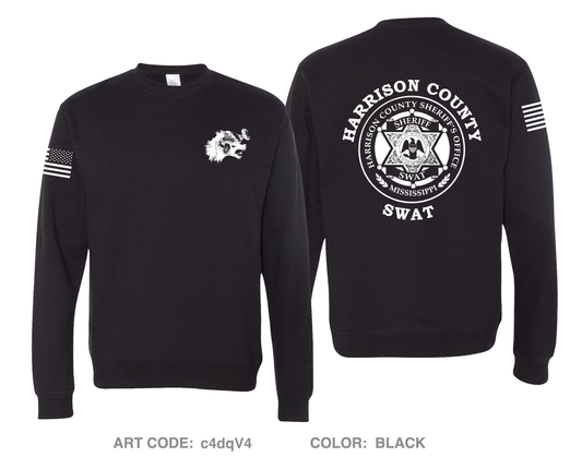 Harrison County SWAT Comfort Unisex Crewneck Sweatshirt - c4dqV4