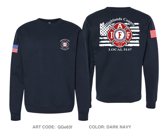 Highlands County Professional EMS & Firefighters Local 5147 Comfort Unisex Crewneck Sweatshirt - QGe63f