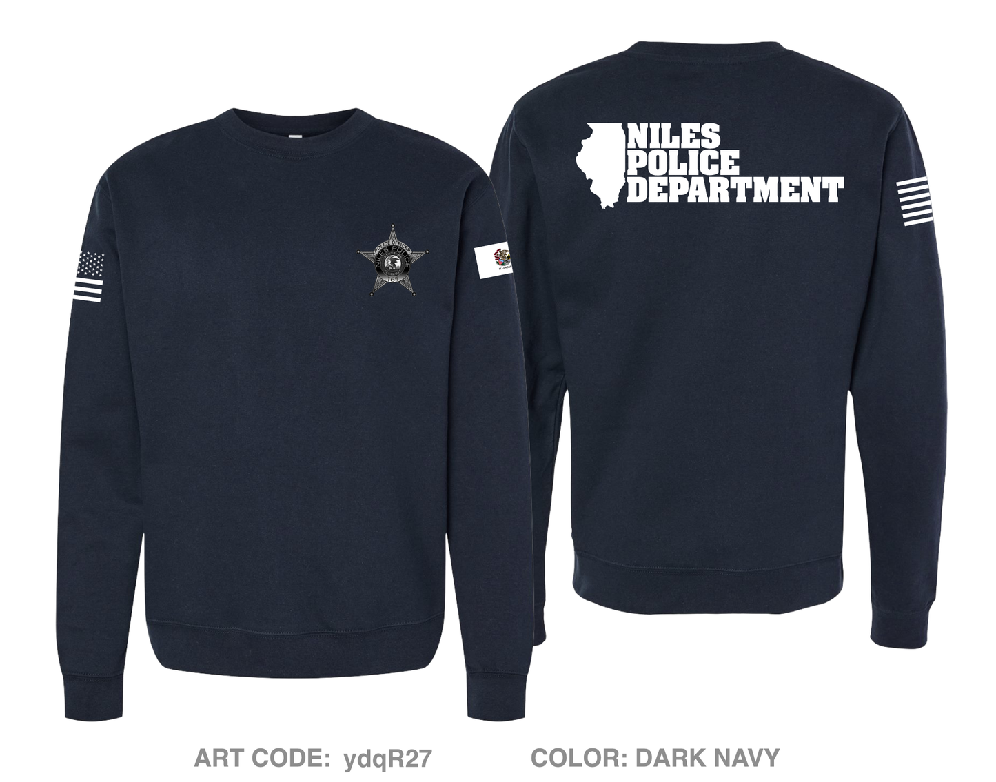 Niles Police Department Comfort Unisex Crewneck Sweatshirt - ydqR27