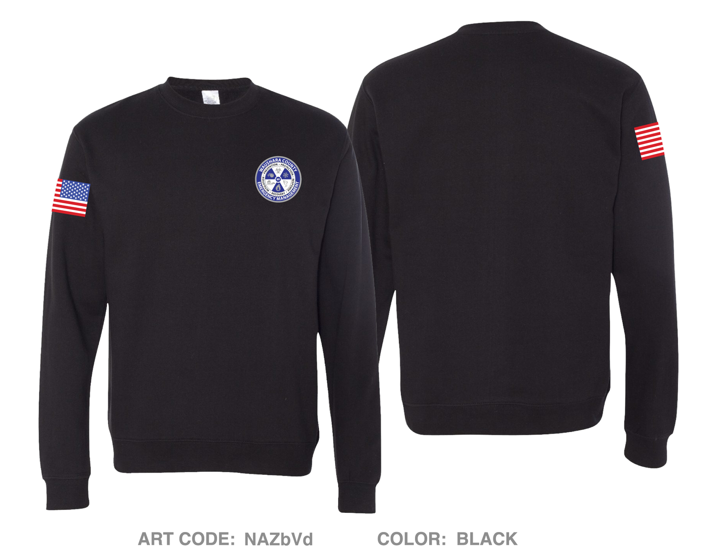 Waushara County Emergency Management Comfort Unisex Crewneck Sweatshirt - NAZbVd