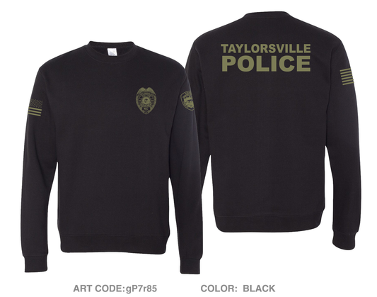 TAYLORSVILLE POLICE DEPT Comfort Unisex Crewneck Sweatshirt - gP7r85