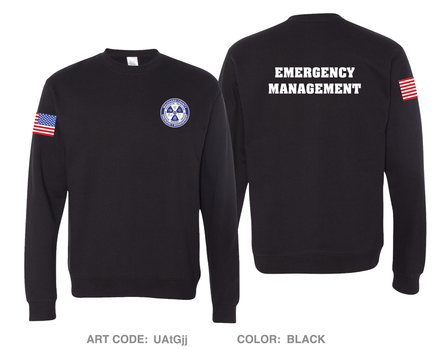 Waushara County Emergency Management Comfort Unisex Crewneck Sweatshirt - UAtGjj