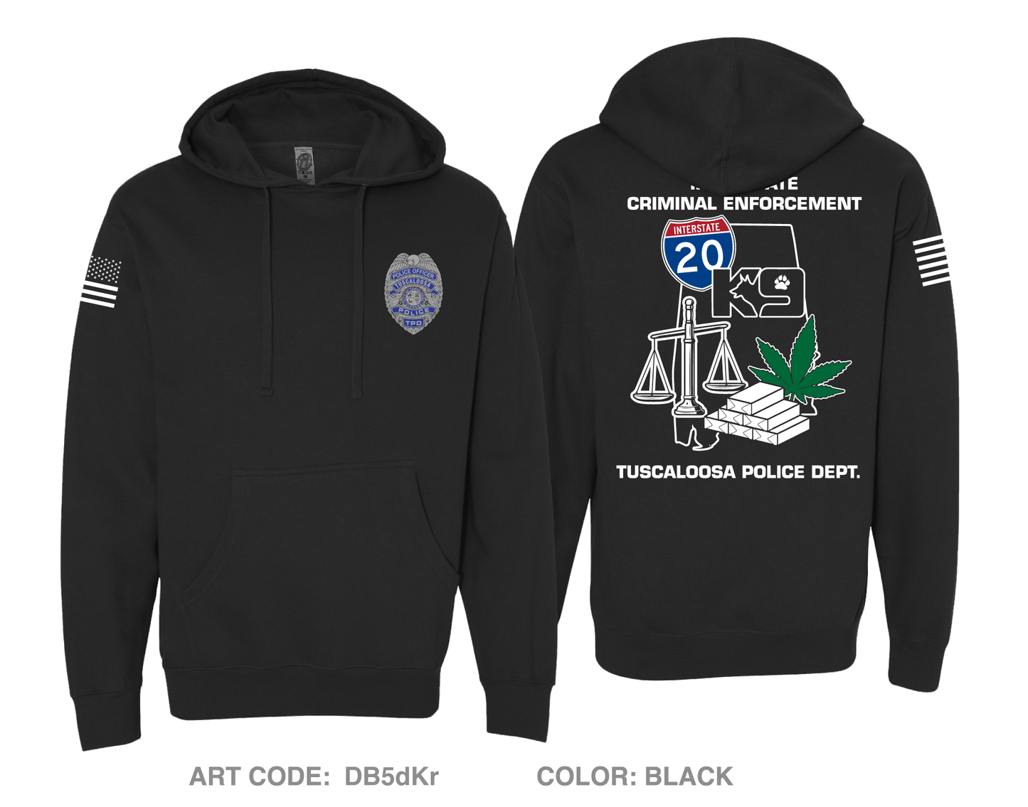 Interstate criminal enforcement Comfort Unisex Hooded Sweatshirt - DB5dKr