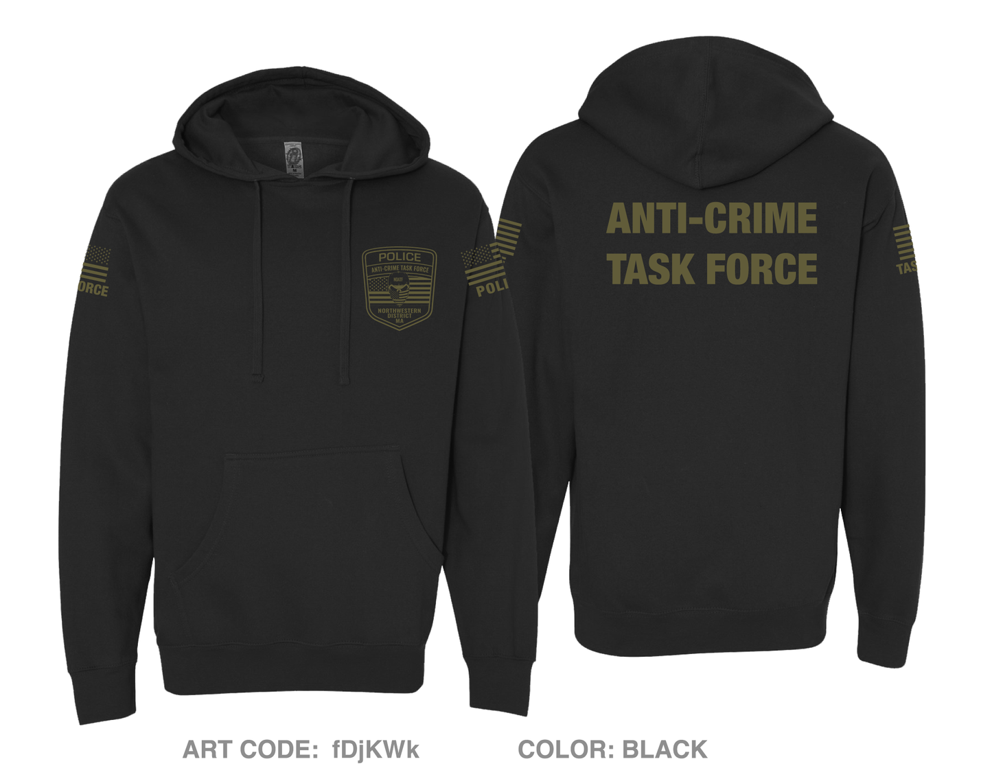 Northwestern District Anti-Crime Task Force Comfort Unisex Hooded Sweatshirt - fDjKWk