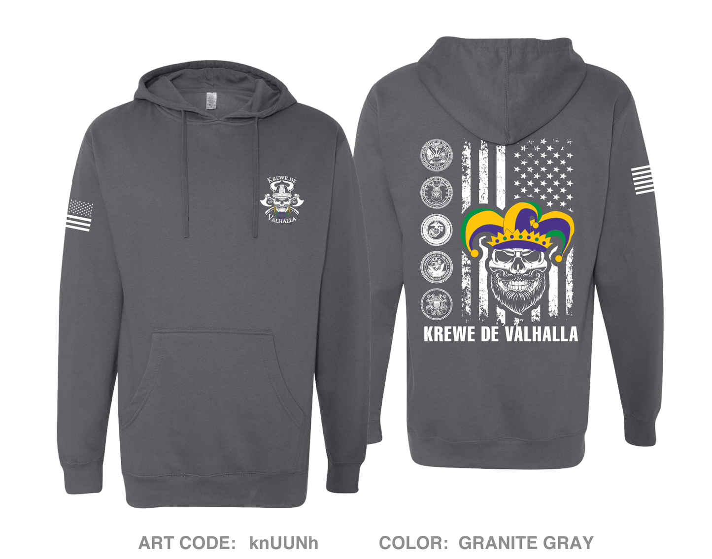 Krewe De Valhalla Comfort Unisex Hooded Sweatshirt - knUUNh