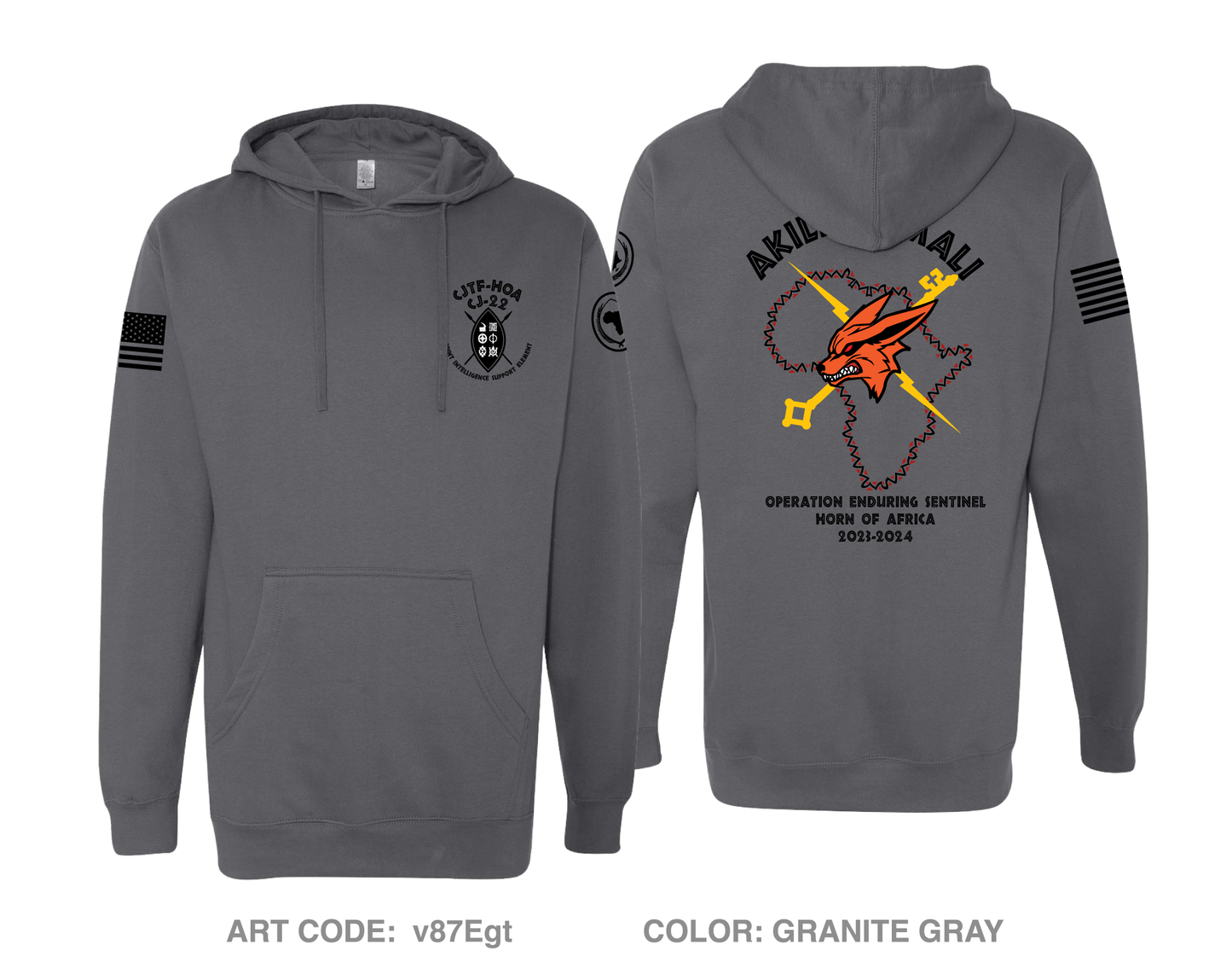 Joint Intelligence Support Element, CJ-22, CJTF-HOA Comfort Unisex Hooded Sweatshirt - v87Egt