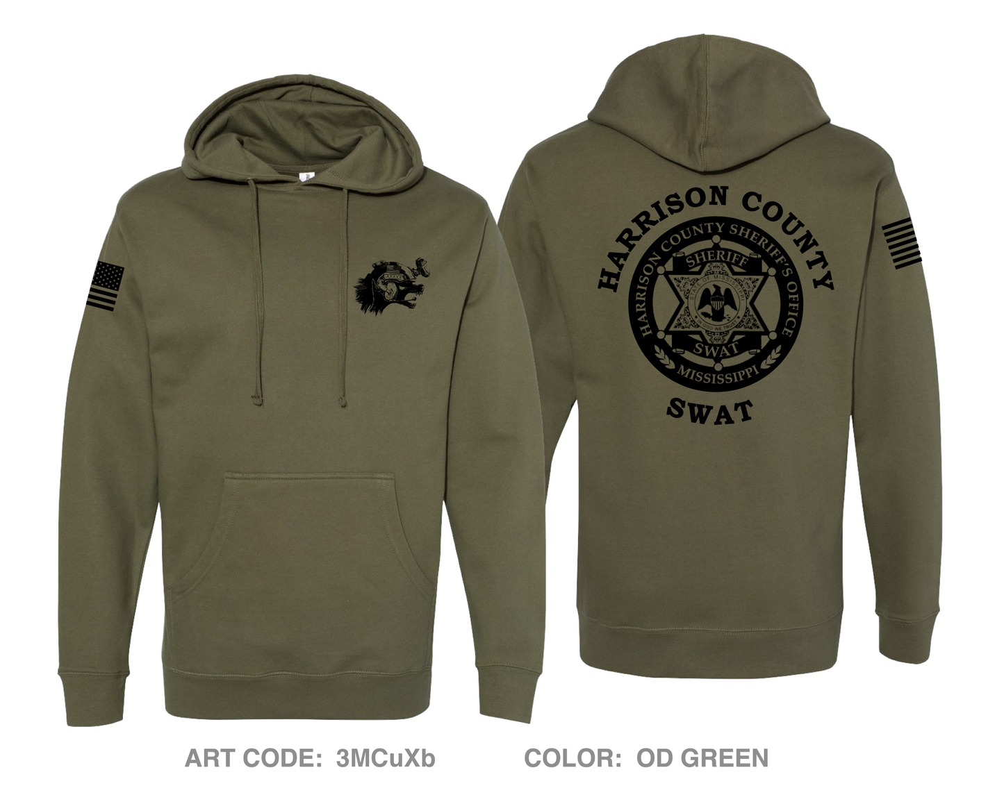 Harrison County SWAT Comfort Unisex Hooded Sweatshirt - 3MCuXb