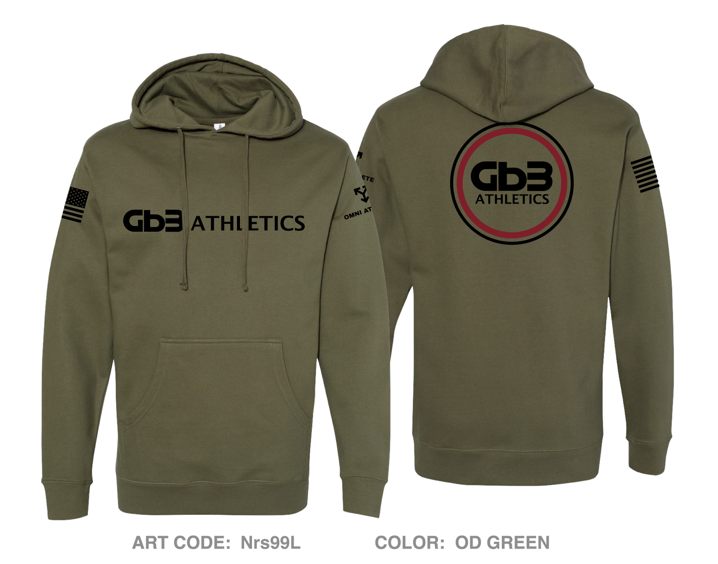 GB3 Athletics Comfort Unisex Hooded Sweatshirt - Nrs99L