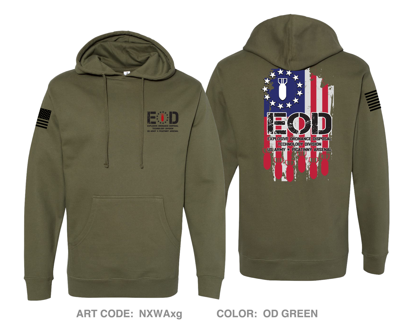 Explosive Ordnance Disposal Technology Division (EOD) Comfort Unisex Hooded Sweatshirt - NXWAxg