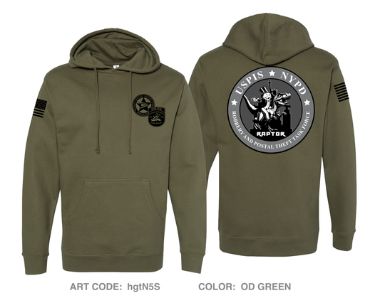 USPIS|NYPD RAPTOR Task Force Comfort Unisex Hooded Sweatshirt - hgtN5S