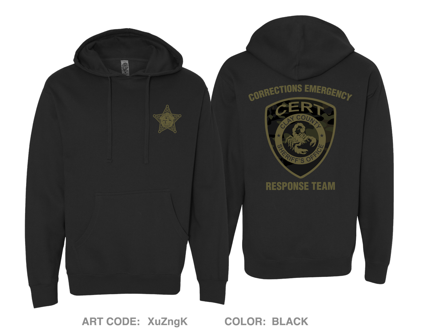 CERT Corrections Emergency Response Team Comfort Unisex Hooded Sweatshirt - XuZngK