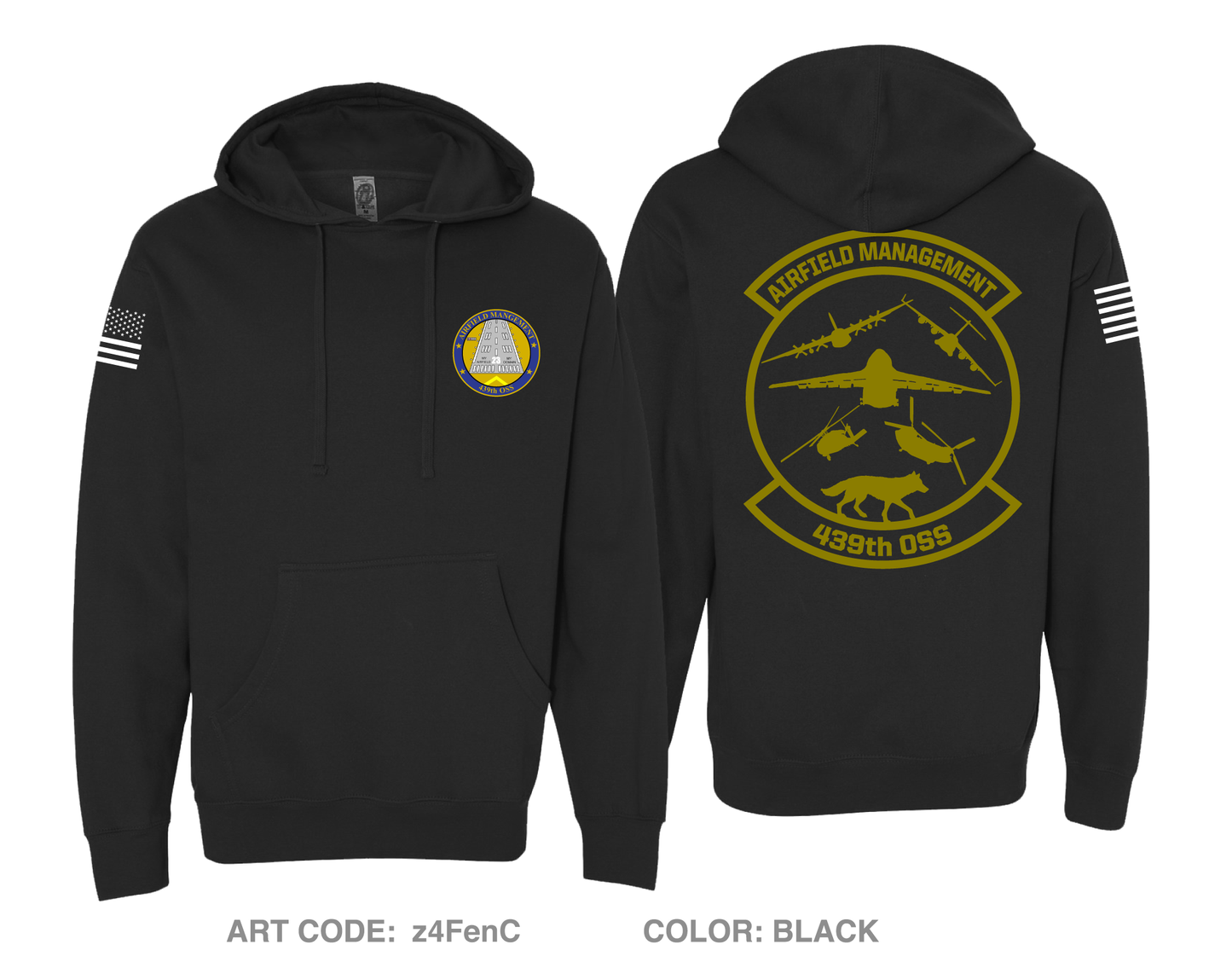 KCEF 439TH AIRFIELD MANAGEMENT Comfort Unisex Hooded Sweatshirt - z4FenC