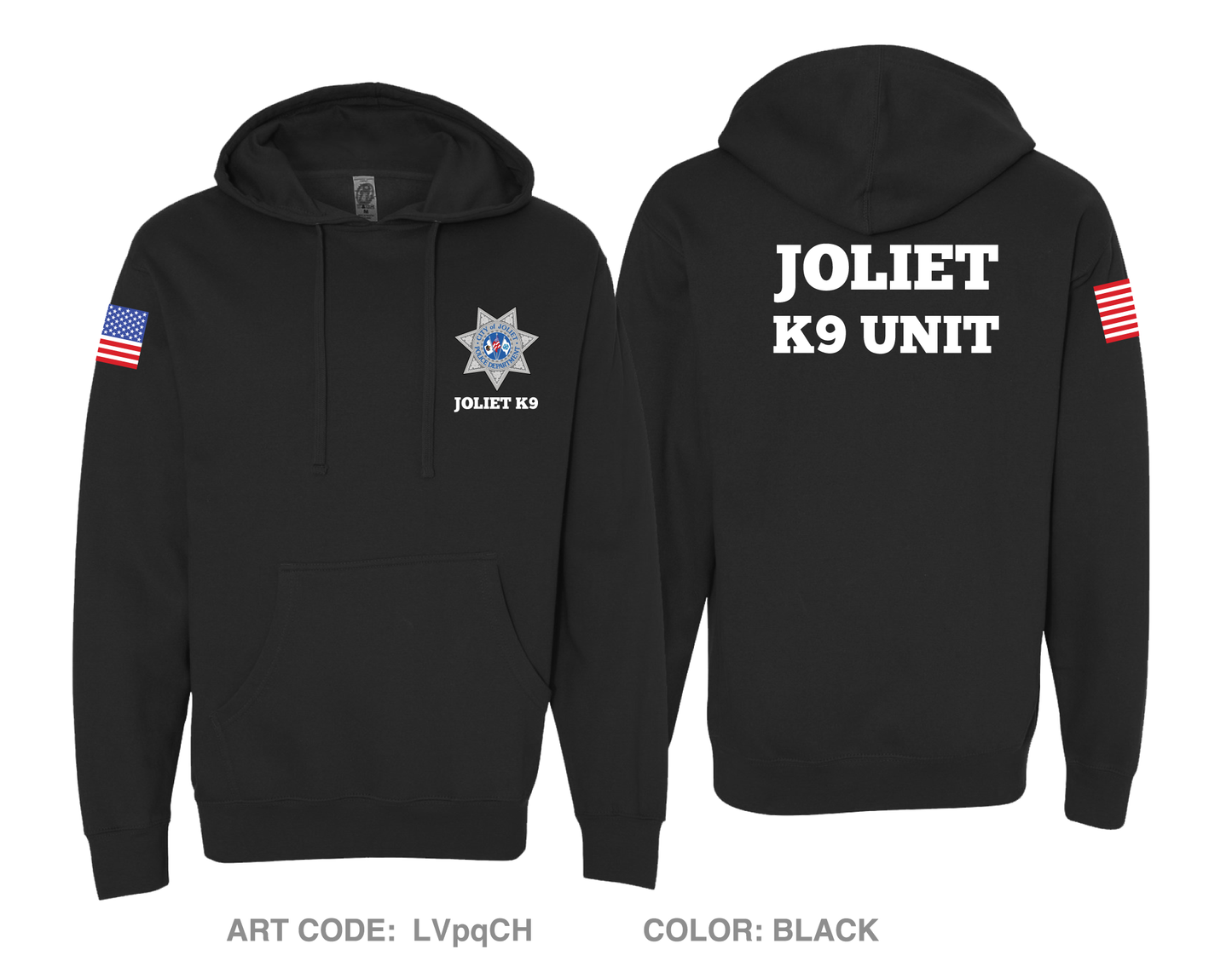 Joliet Police K9 Unit Comfort Unisex Hooded Sweatshirt - LVpqCH