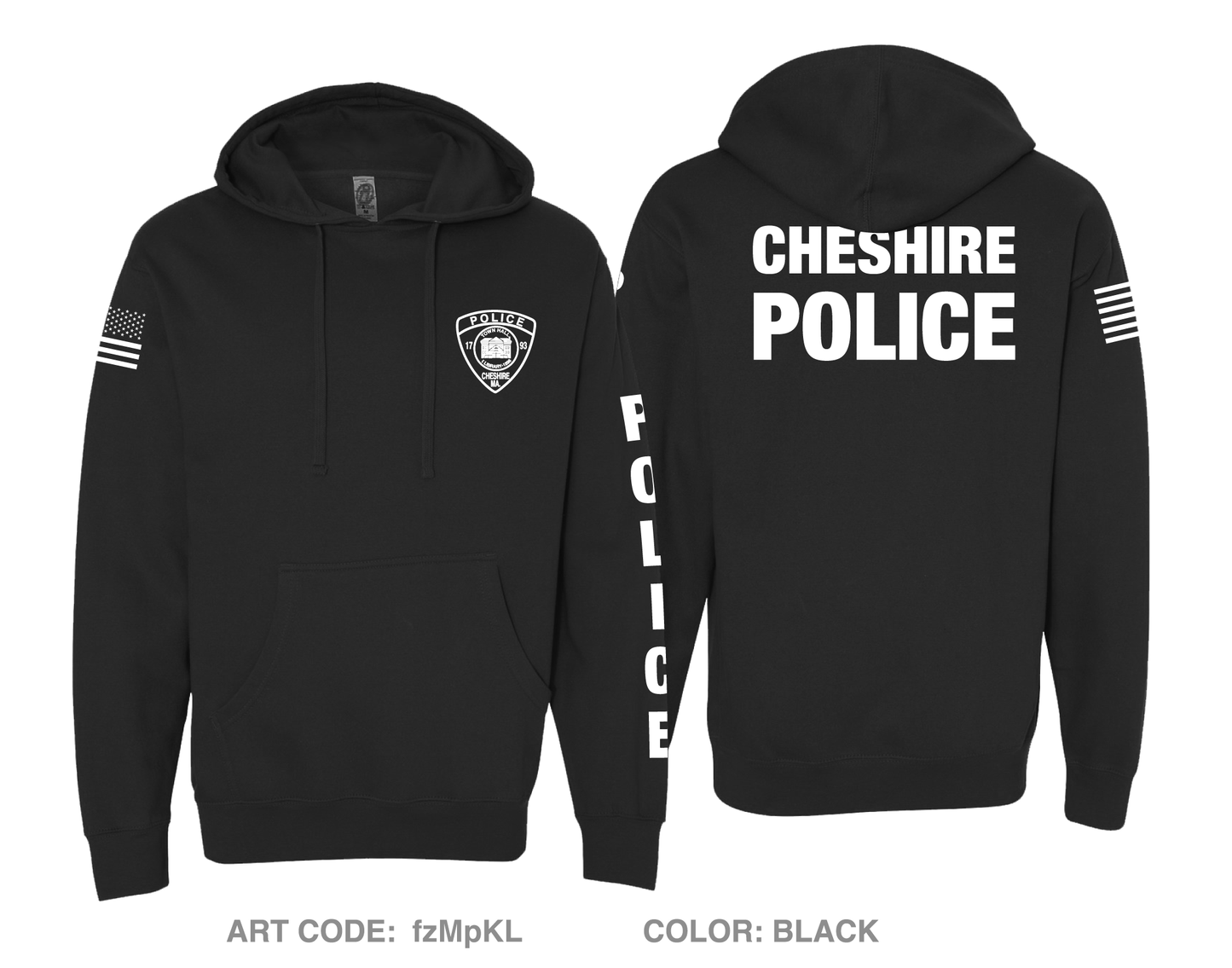 Cheshire Police Department Comfort Unisex Hooded Sweatshirt - fzMpKL