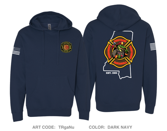 Chevron Pascagoula Fire Department Comfort Unisex Hooded Sweatshirt - TRgaNu