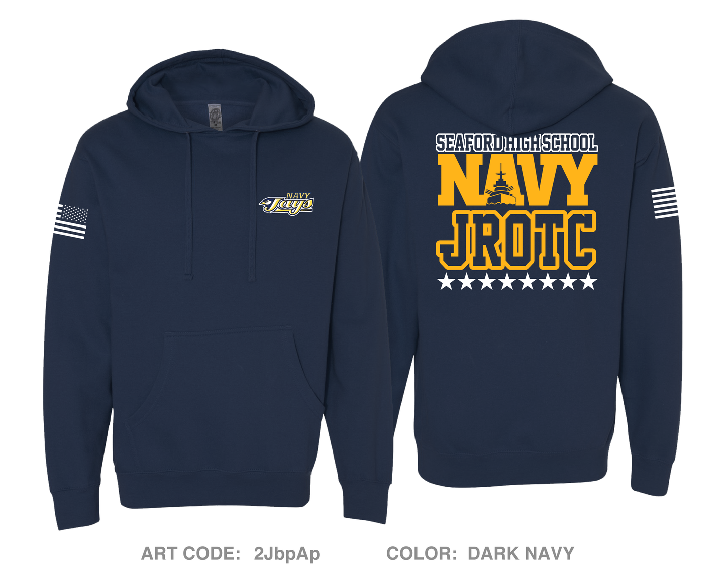 Seaford High School NJROTC Comfort Unisex Hooded Sweatshirt - 2JbpAp