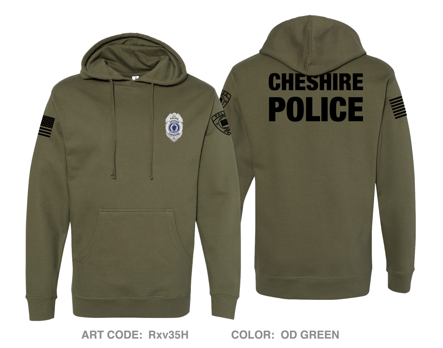 Cheshire Police Department Comfort Unisex Hooded Sweatshirt - Rxv35H