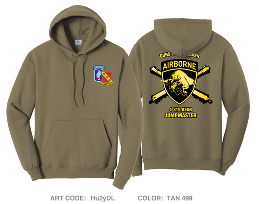 Bull Battery 4-319th AFAR Comfort Unisex Hooded Sweatshirt - Hu2yDL