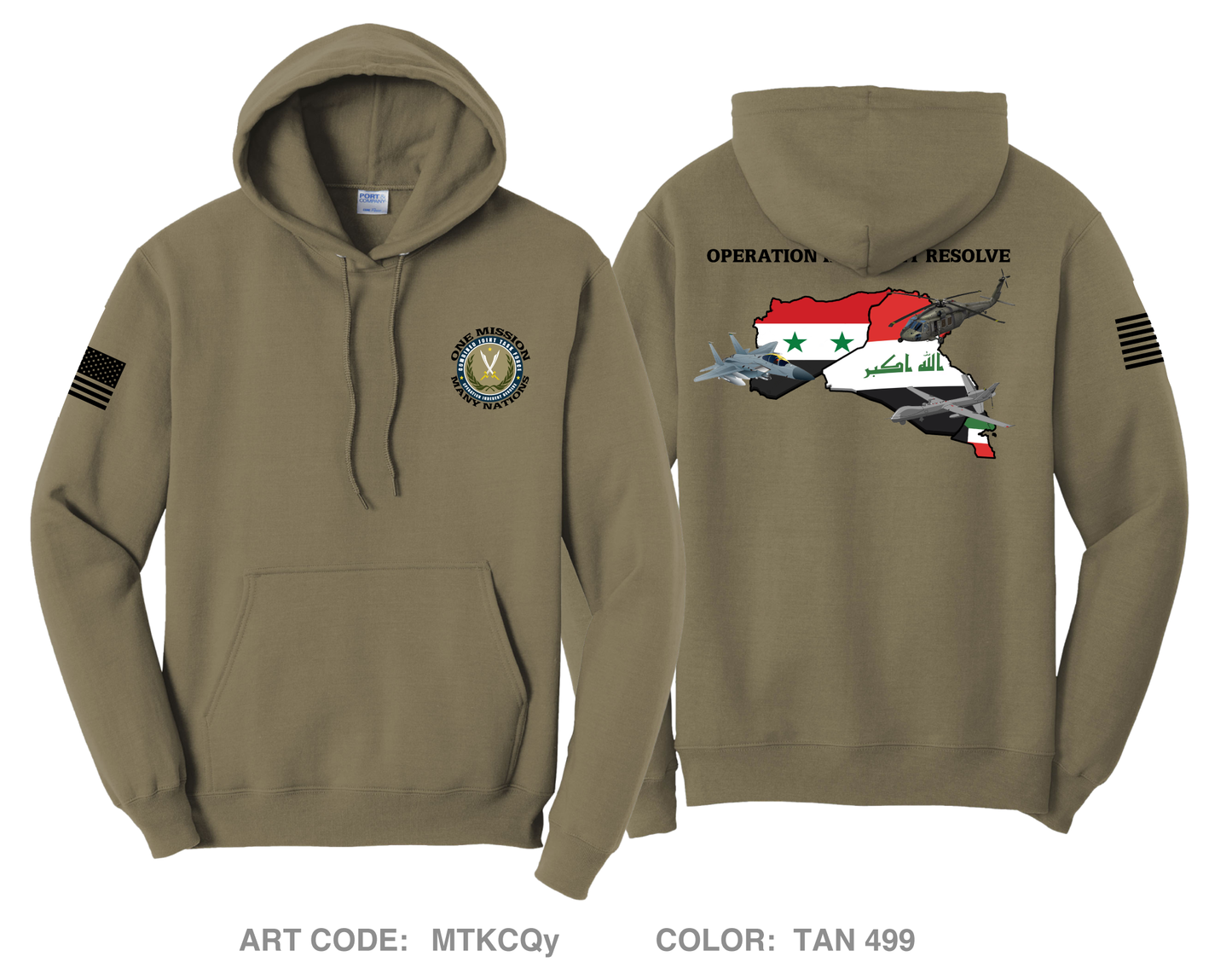 CJTF-OIR CJ33|CJOC Comfort Unisex Hooded Sweatshirt - MTKCQy