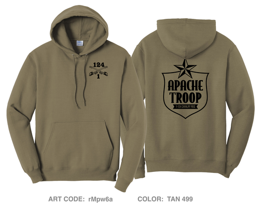 A Troop 1|124th Cavalry Reg Comfort Unisex Hooded Sweatshirt - rMpw6a