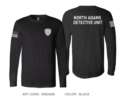 North Adams Police Detective Unit Comfort Men's Cotton LS Tee - WBDkBB