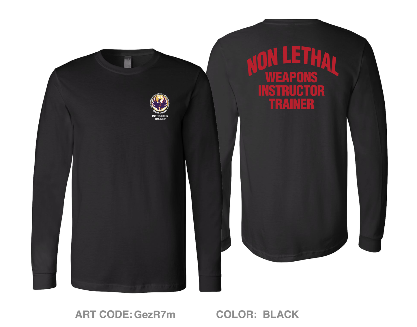 DoD Interservice Non Lethal Weapons Instructor Trainer Course Comfort Unisex Cotton LS Tee - GezR7m