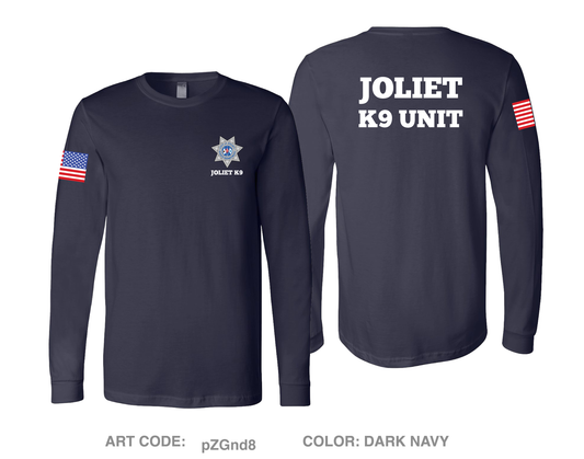 Joliet Police K9 Unit Comfort Unisex Cotton LS Tee - pZGnd8