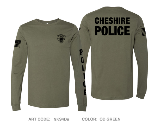 Cheshire Police Department Comfort Unisex Cotton LS Tee - 9KS4Du