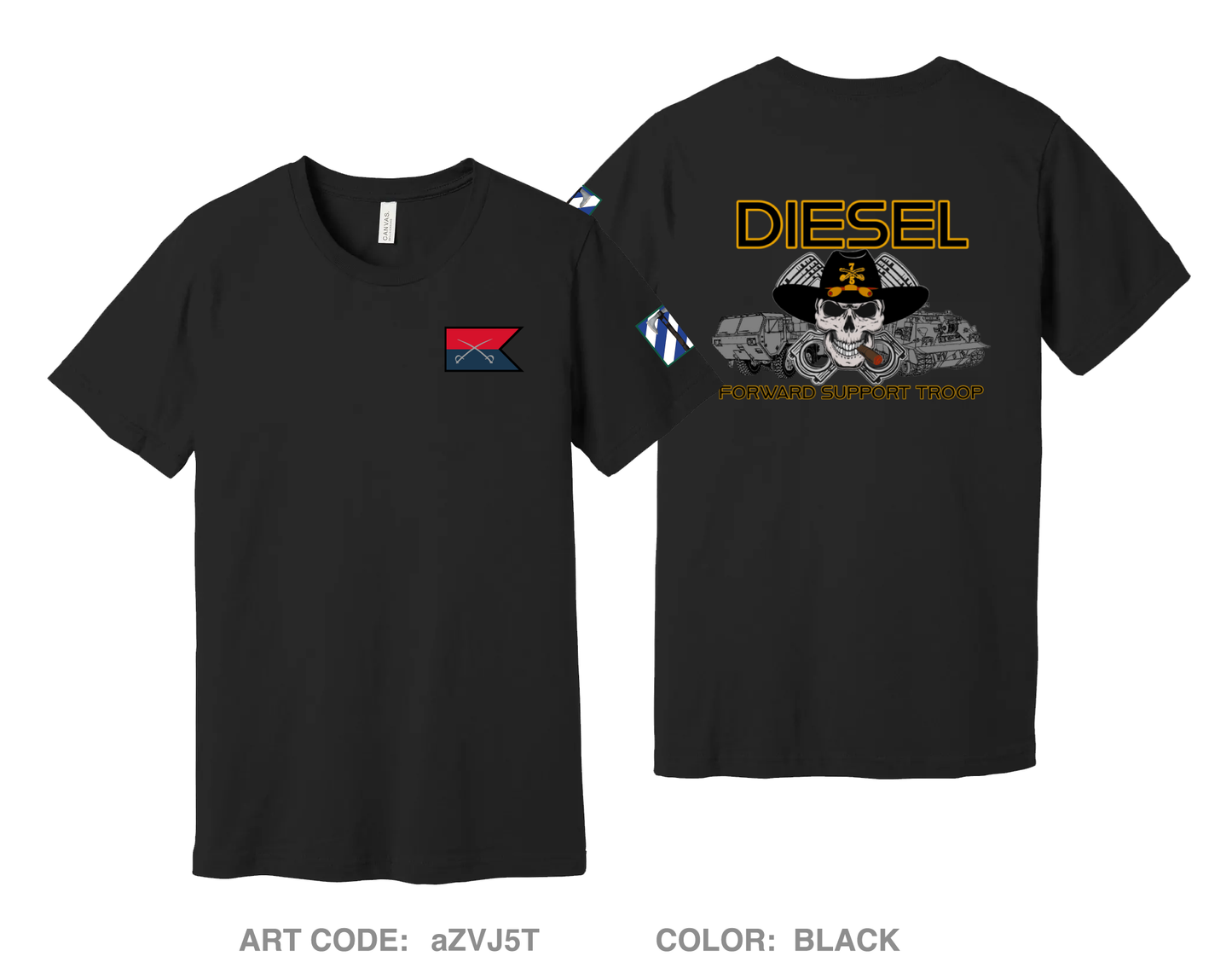 Diesel Troop, 5|7 CAV, 1 ABCT, 3 ID Comfort Unisex Cotton SS Tee - aZVJ5T