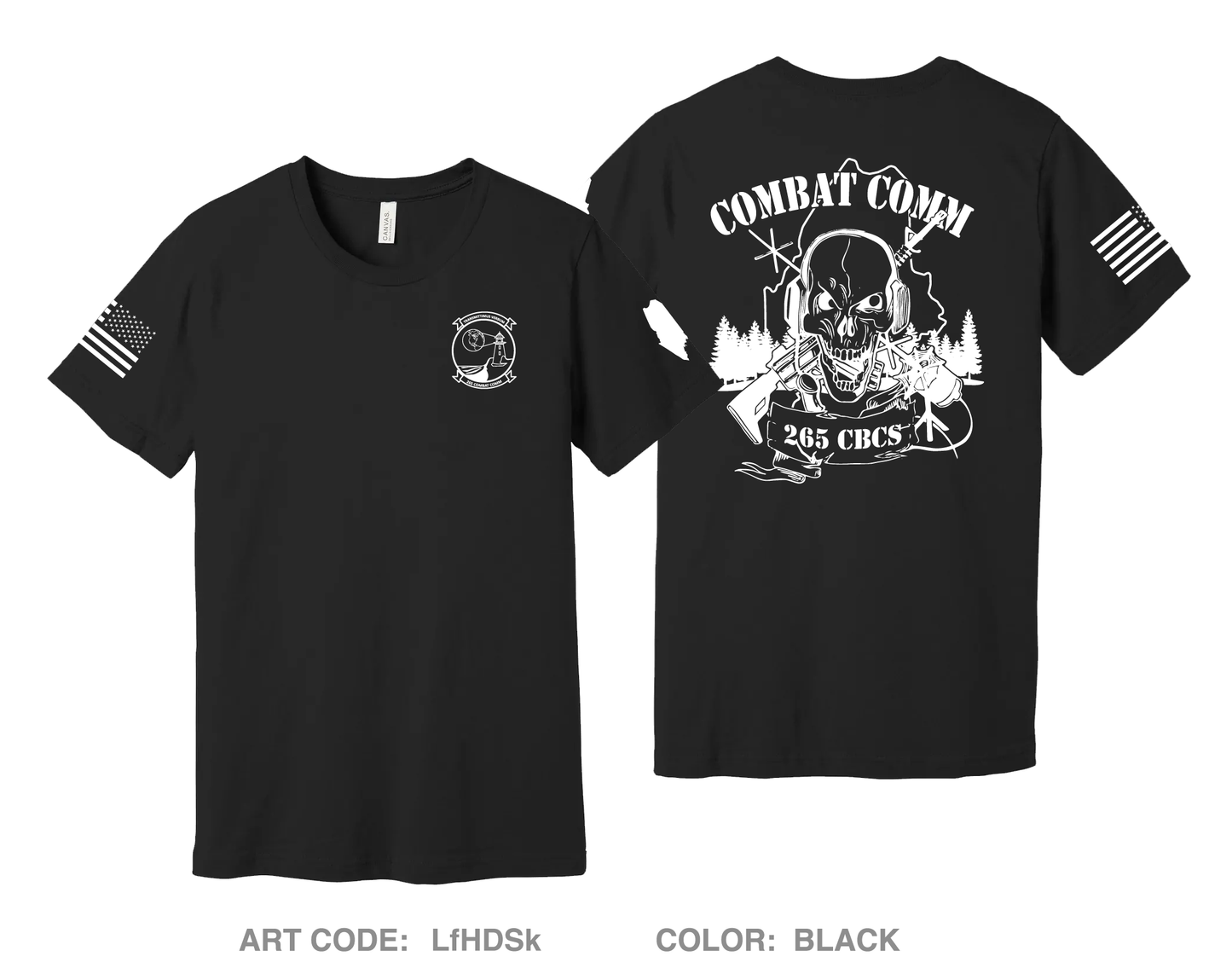 265 COMBAT COMMUNICATIONS SQUADRON Comfort Unisex Cotton SS Tee - LfHDSk