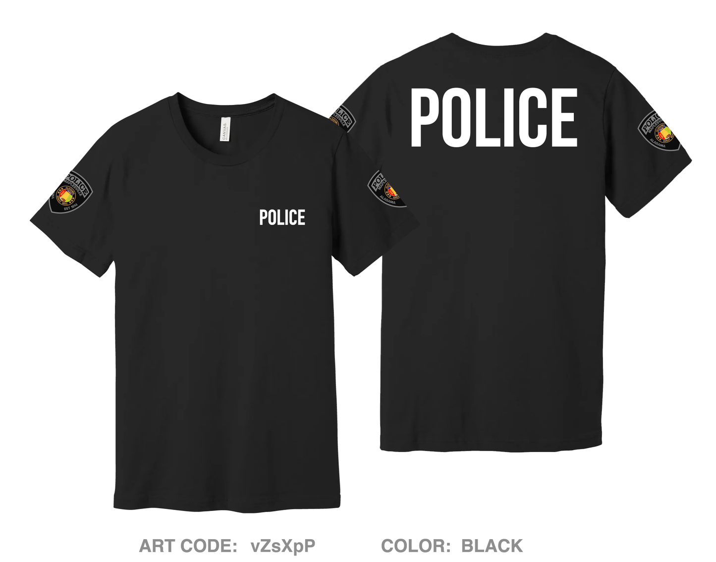 Maplesville Police Department Comfort Unisex Cotton SS Tee - vZsXpP