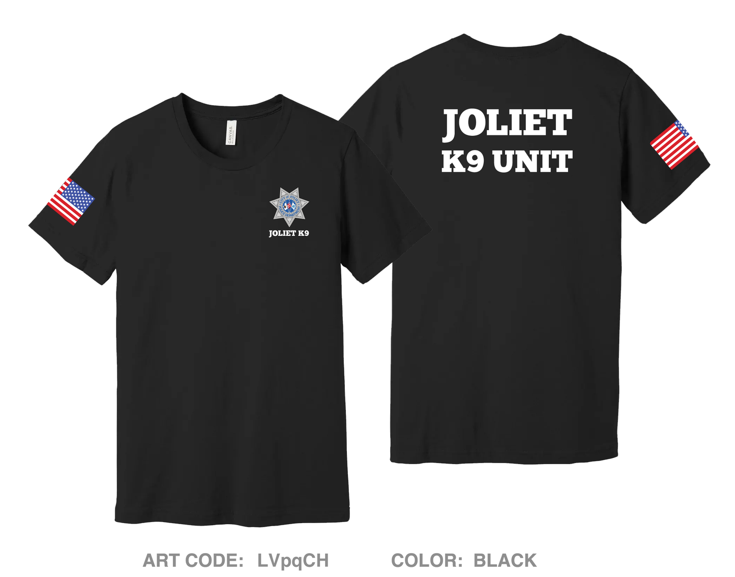 Joliet Police K9 Unit Comfort Unisex Cotton SS Tee - LVpqCH