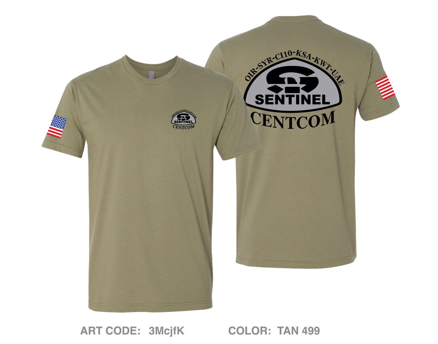 Centcom Sentinel Comfort Unisex Cotton SS Tee - 3McjfK