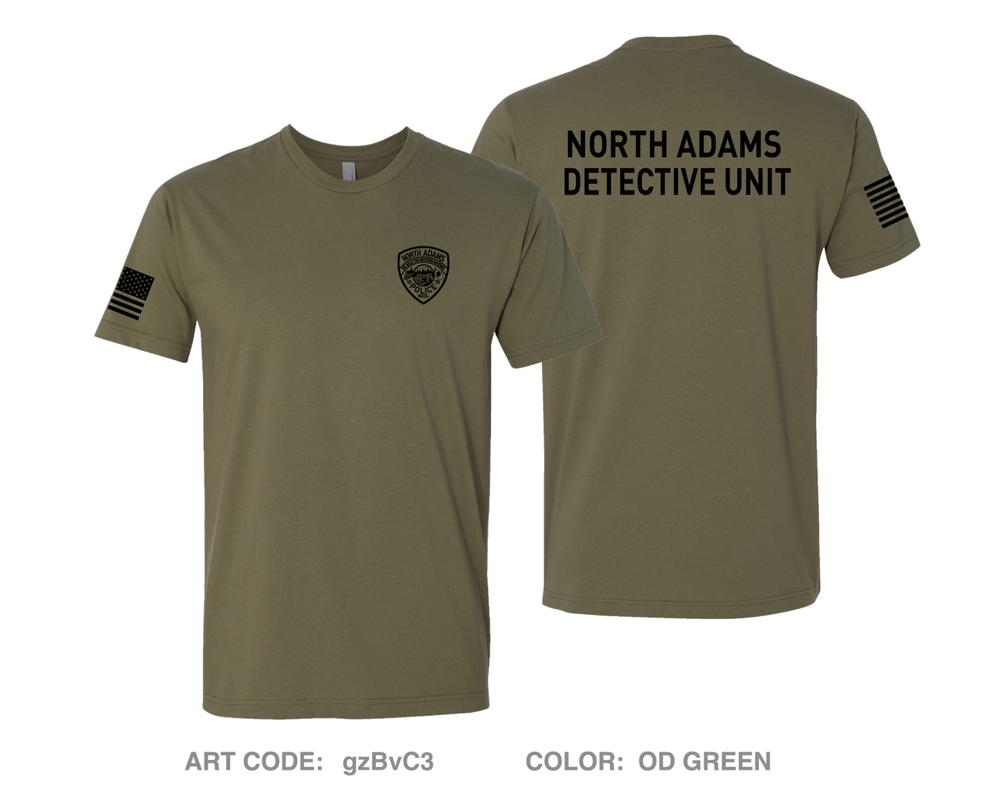 North Adams Police Detective Unit Comfort Unisex Cotton SS Tee - gzBvC3